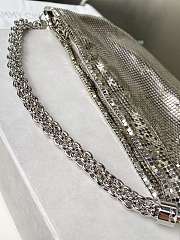 Kitlife Jimmy Choo Callie Clutch Silver & White 24x20x3.5cm - 5