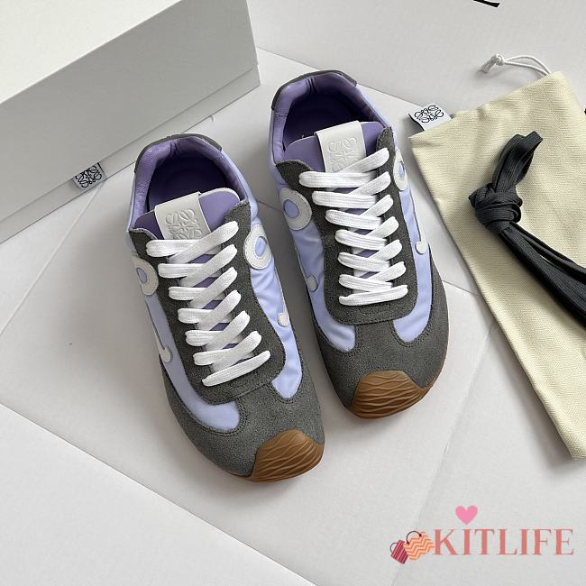 Kitlife Loewe 24 Ballet Runner Gump Sneakers Purple & Grey - 1