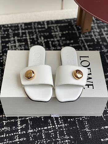Kitlife Loewe 25SS Flat Slippers White