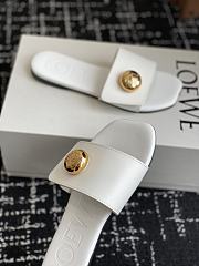 Kitlife Loewe 25SS Flat Slippers White - 5