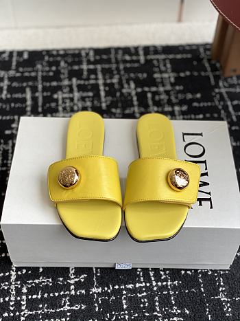 Kitlife Loewe 25SS Flat Slippers Yellow