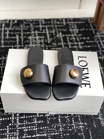 Kitlife Loewe 25SS Flat Slippers Black