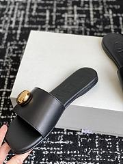Kitlife Loewe 25SS Flat Slippers Black - 5