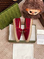 Kitlife Gucci Horsebit Espadrille Espadrille Shoes Red - 4