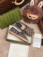 Kitlife Gucci Horsebit Espadrille Espadrille Shoes Beige & Blue - 5