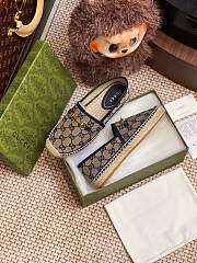 Kitlife Gucci Horsebit Espadrille Espadrille Shoes Beige & Blue - 2