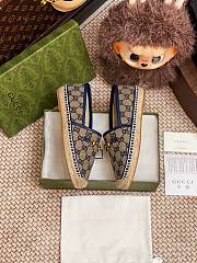 Kitlife Gucci Horsebit Espadrille Espadrille Shoes Beige & Blue - 4