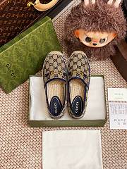 Kitlife Gucci Horsebit Espadrille Espadrille Shoes Beige & Blue - 3