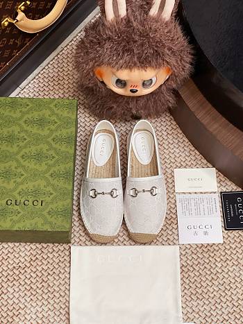 Kitlife Gucci Horsebit Espadrille Espadrille Shoes White