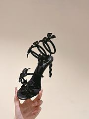 Kitlife Rene Caovilla Floriane Sandals Black 95mm - 3