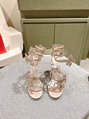 Kitlife Rene Caovilla Floriane Sandals Beige 95mm - 1