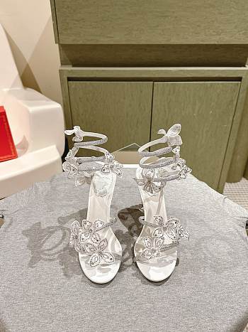 Kitlife Rene Caovilla Floriane Sandals White 95mm