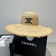 Kitlife Celine Raffia Straw Hat With Raw Edges - 6