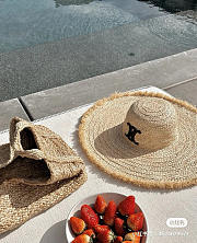 Kitlife Celine Raffia Straw Hat With Raw Edges - 5