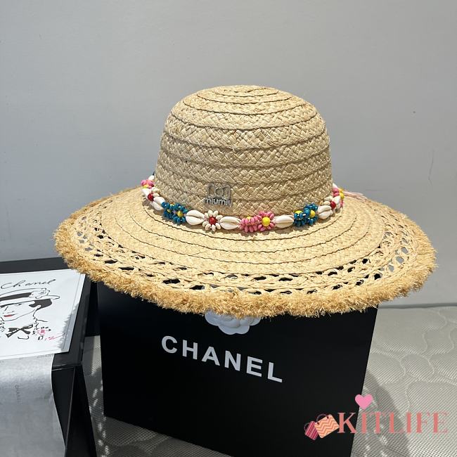 Kitlife Miu Miu Raffia Sun Hat - 1