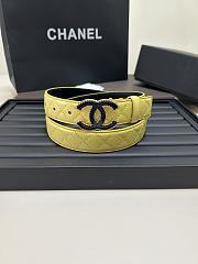 Kitlife Chanel Yellow Lambskin Belt  - 1