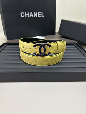 Kitlife Chanel Yellow Lambskin Belt 