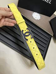 Kitlife Chanel Yellow Lambskin Belt  - 6
