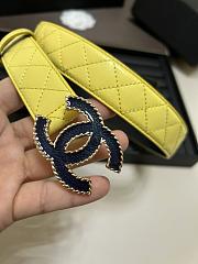 Kitlife Chanel Yellow Lambskin Belt  - 4