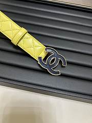 Kitlife Chanel Yellow Lambskin Belt  - 2