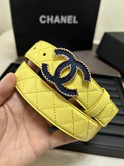 Kitlife Chanel Yellow Lambskin Belt  - 3