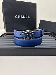 Kitlife Chanel Blue Lambskin Belt - 1