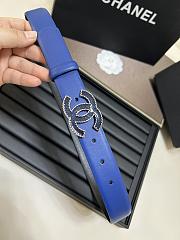 Kitlife Chanel Blue Lambskin Belt - 4