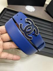 Kitlife Chanel Blue Lambskin Belt - 5