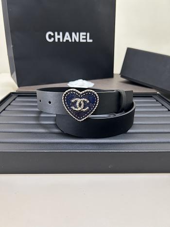 Kitlife Chanel Blue Lambskin Belt Heart Buckle
