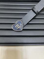 Kitlife Chanel Blue Lambskin Belt Heart Buckle - 6