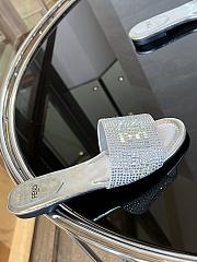 Kitlife Fendi By Marc Jacobs Slides With Silver Rhinestones - 2