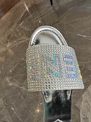 Kitlife Fendi By Marc Jacobs Slides With Silver Rhinestones - 4