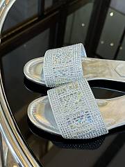 Kitlife Fendi By Marc Jacobs Slides With Silver Rhinestones - 5