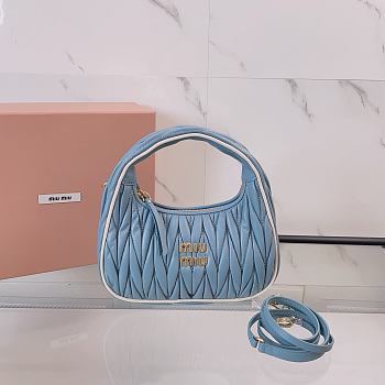 Kitlife Miu Miu Wander Bag Blue 5BC125 23x13x7cm