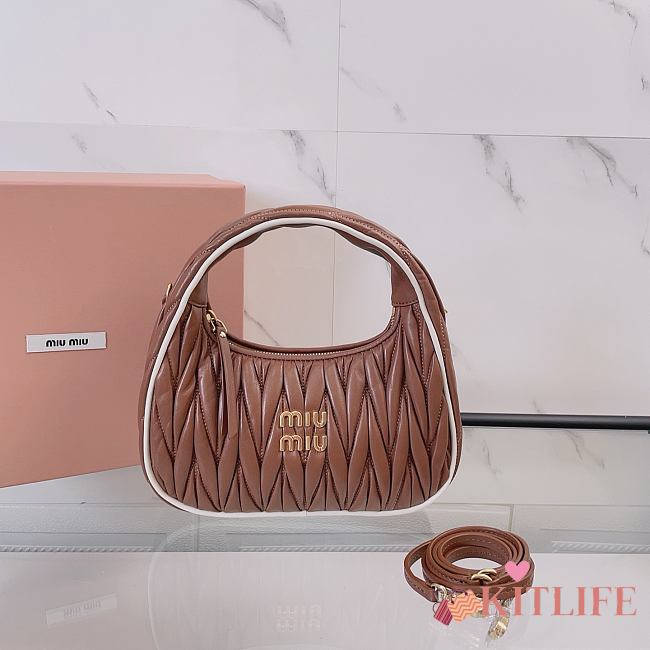 Kitlife Miu Miu Wander Bag Brown 5BC125 23x13x7cm - 1