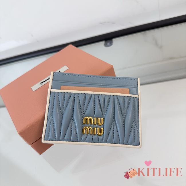 Kitlife Miu Miu Card Holder Blue 5MC076 8x10.5cm - 1
