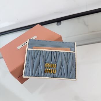 Kitlife Miu Miu Card Holder Blue 5MC076 8x10.5cm