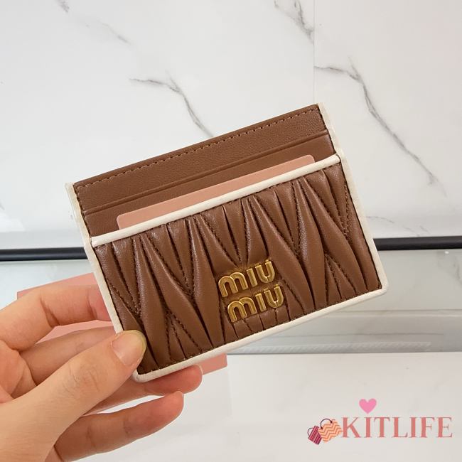 Kitlife Miu Miu Card Holder Brown 5MC076 8x10.5cm - 1