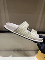 Kitlife Fendi Feel FF Baguette Fabric Sandals Grey  - 6