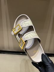 Kitlife Fendi Feel FF Baguette Fabric Sandals Grey  - 5