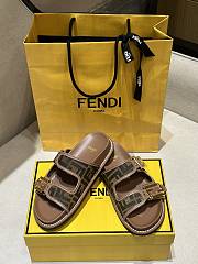Kitlife Fendi Feel FF Baguette Fabric Sandals Brown - 4