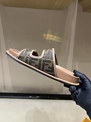 Kitlife Fendi Feel FF Baguette Fabric Sandals Brown - 5
