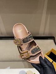 Kitlife Fendi Feel FF Baguette Fabric Sandals Brown - 2