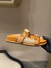 Kitlife Fendi Feel FF Baguette Fabric Sandals Straw & Brown - 6