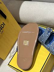 Kitlife Fendi Feel FF Baguette Fabric Sandals Blue Denim - 2