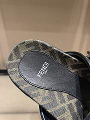 Kitlife Fendi Brown FF Jacquard Crystal-embellished Feel Sandals  - 3
