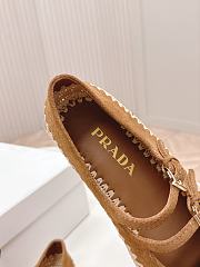 Kitlife Prada Brown Suede Ballerina Shoes - 2