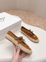 Kitlife Prada Brown Suede Ballerina Shoes - 3