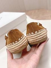 Kitlife Prada Brown Suede Ballerina Shoes - 4