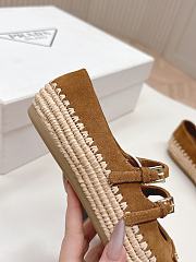 Kitlife Prada Brown Suede Ballerina Shoes - 5